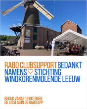 Rabo Clubsupport bedankt melding